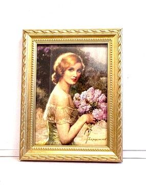 Vintage Style Gold Frame Lawrence Home 5 x 7 Easel Back F571011